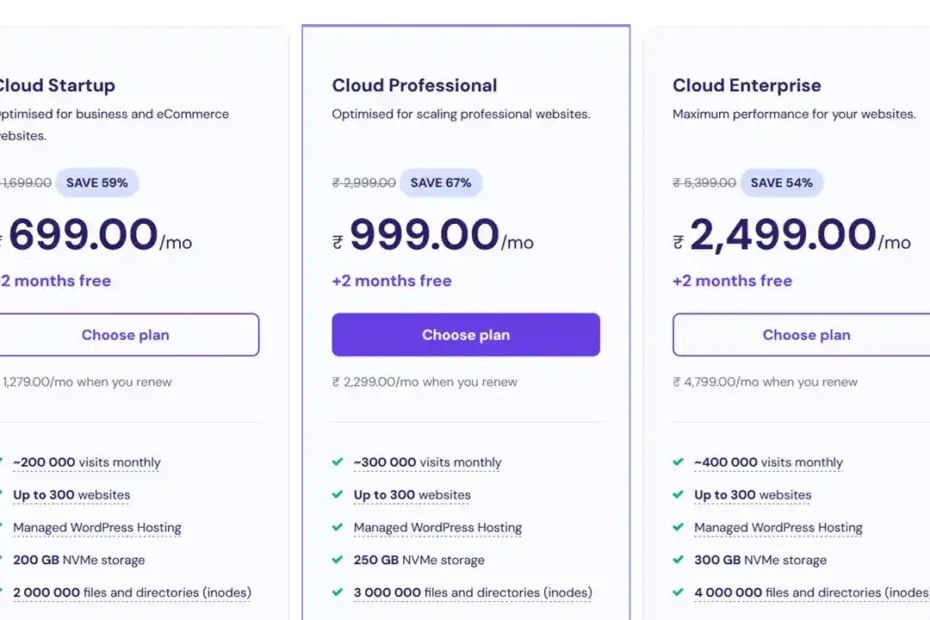 Hostinger Web Hosting Plan