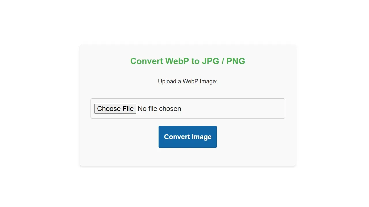 Convert WebP to JPG or Convert WebP to PNG