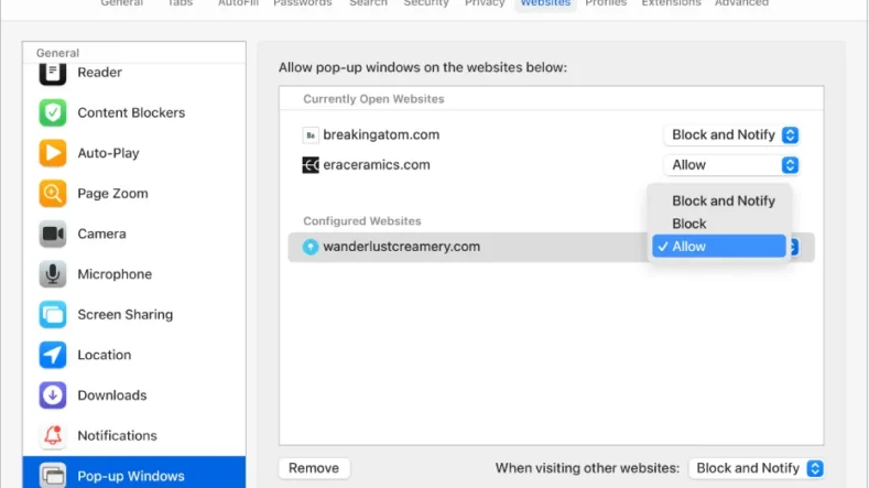 How to Allow Pop Ups on Mac: Easy Steps for Safari